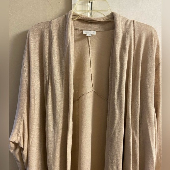J. Jill love linen Beige Draped Cardigan 4X - Picture 3 of 8